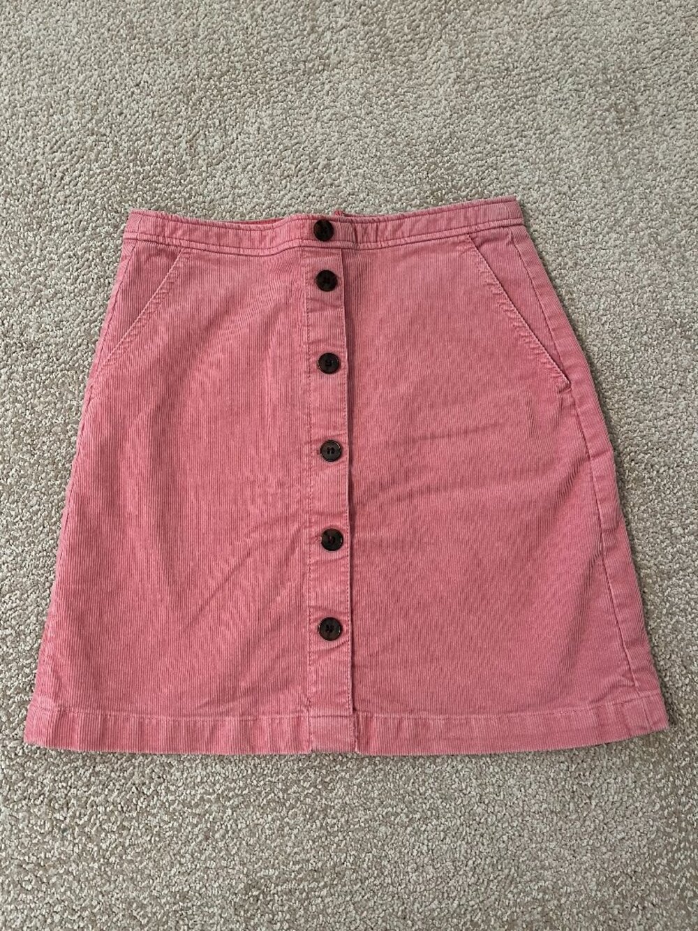 J. Crew Corduroy Mini Skirt Coral, Size 0